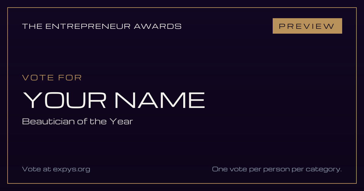 An example link card, the preview under the link in every post and message, marked example