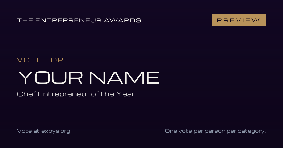 An example link card, the preview under the link in every post and message, marked example