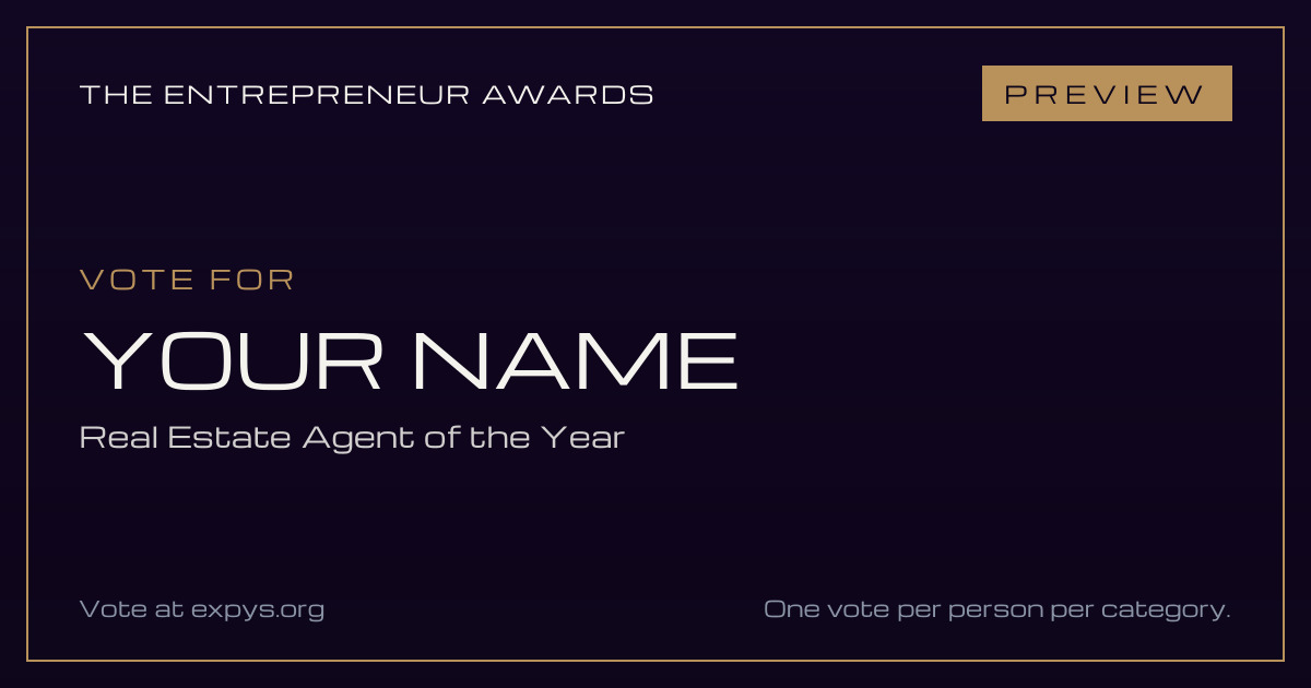 An example link card, the preview under the link in every post and message, marked example