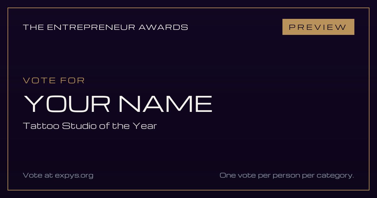An example link card, the preview under the link in every post and message, marked example