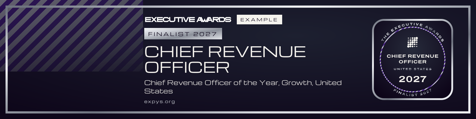 An example Finalist 2027 LinkedIn banner