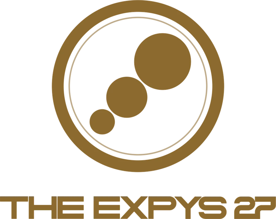 The Expys mark, light and white preview